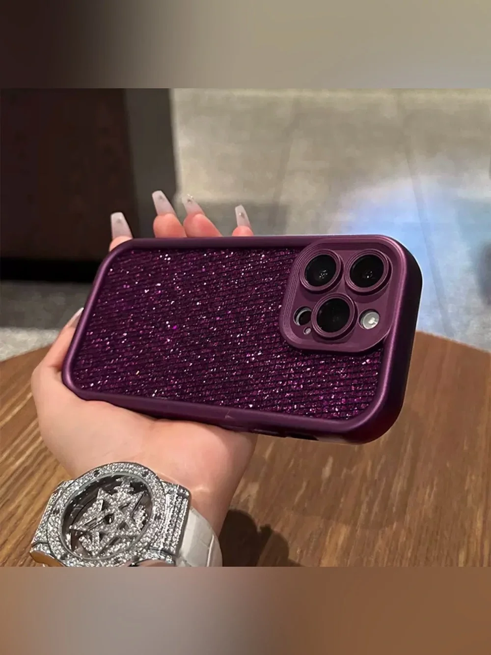 Glitter Rhinestone iPhone 14 Pro Case | Sparkly Luxury Bling Phone Cover